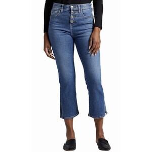 Jag Jeans Womens Phoebe High Rise Cropped Bootcut Jeans Size 14W 26L